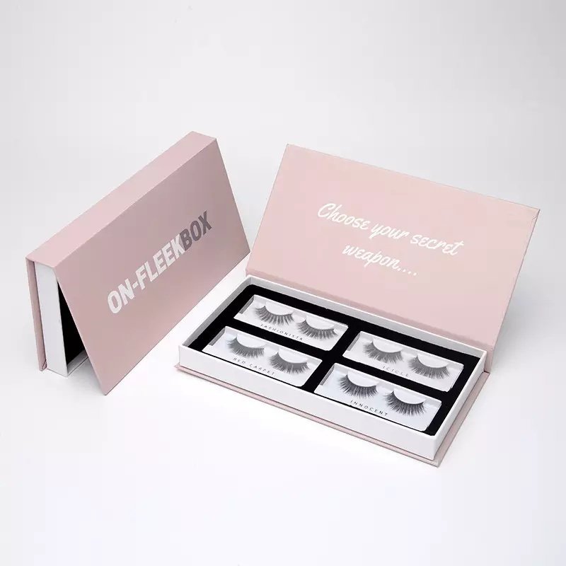 China Manufacturer Custom Logo Eyelash Cosmetic Valentine's Day Gift Rigid Paper holographic Packaging Box