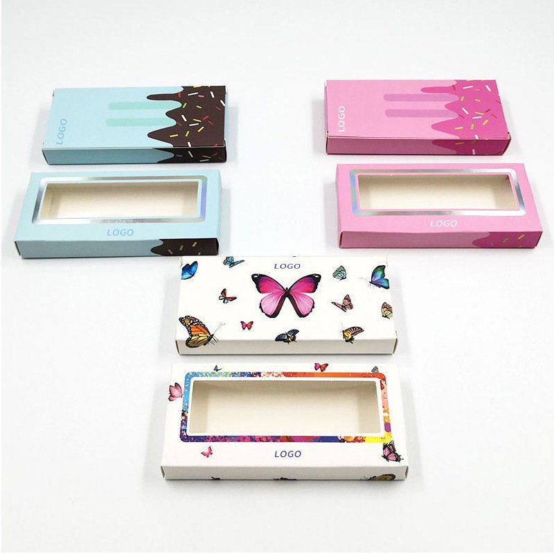 china wholesale kraft red lash shampoo gift lunch eyelash paper boxes for lashes packaging