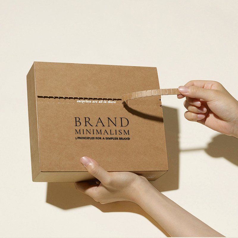 Custom Kraft Paper Zipper Tear-Off Cardboard Packing Box Focus on Privacy Brown Paper Shipping Mailer Boxes with Custom Logo
