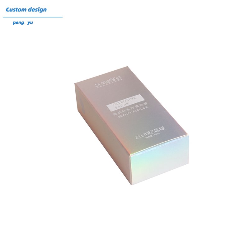 Custom Design Logo Branded UV Gold Packaging Perfume Cosmetic Skincare Coated Paper Retail Product Essential Oil Beauty Box