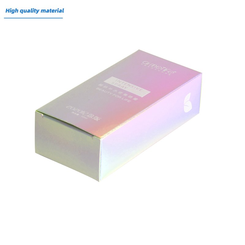 Custom Design Logo Branded UV Gold Packaging Perfume Cosmetic Skincare Coated Paper Retail Product Essential Oil Beauty Box