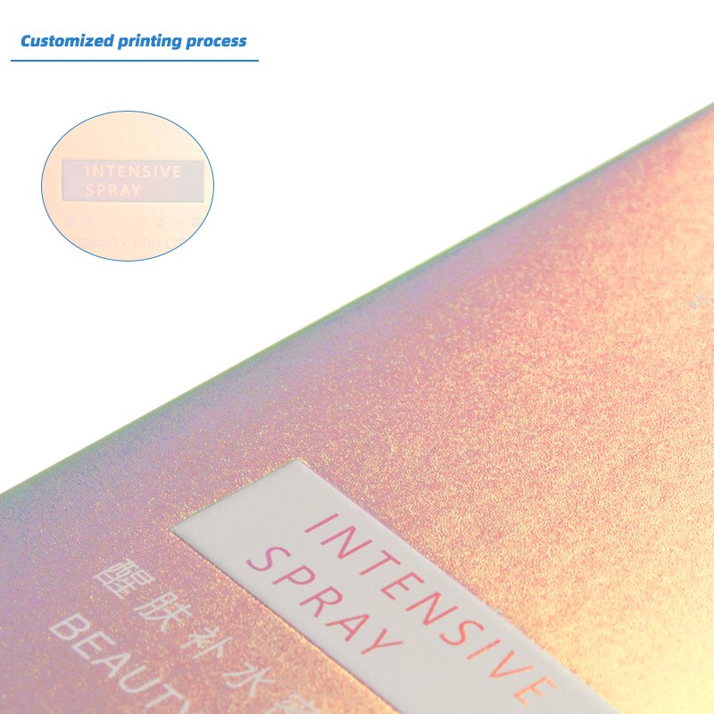 Custom Design Logo Branded UV Gold Packaging Perfume Cosmetic Skincare Coated Paper Retail Product Essential Oil Beauty Box