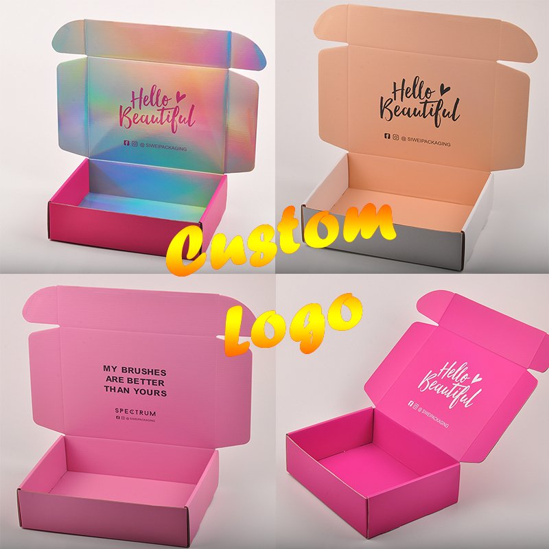 Wholesale Eco Skincare / Beauty / Cloth Packing Mailer Corrugated Paper Custom Logo Printed Gift Delivery Mailing Packaging Box