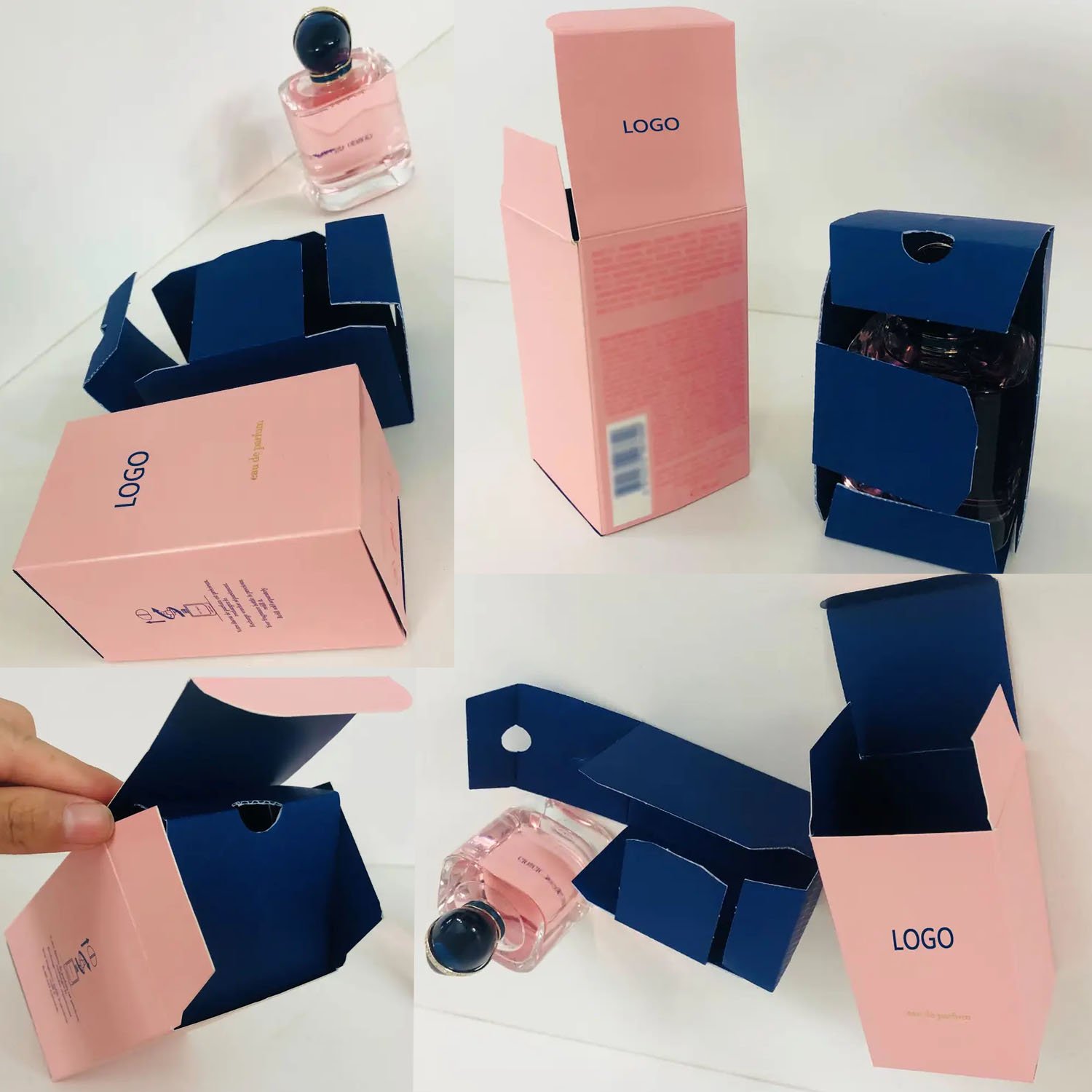 Face Cream Serum Lotion Box Printing Logo Customized White Card Cosmetic Packaging Paper Box