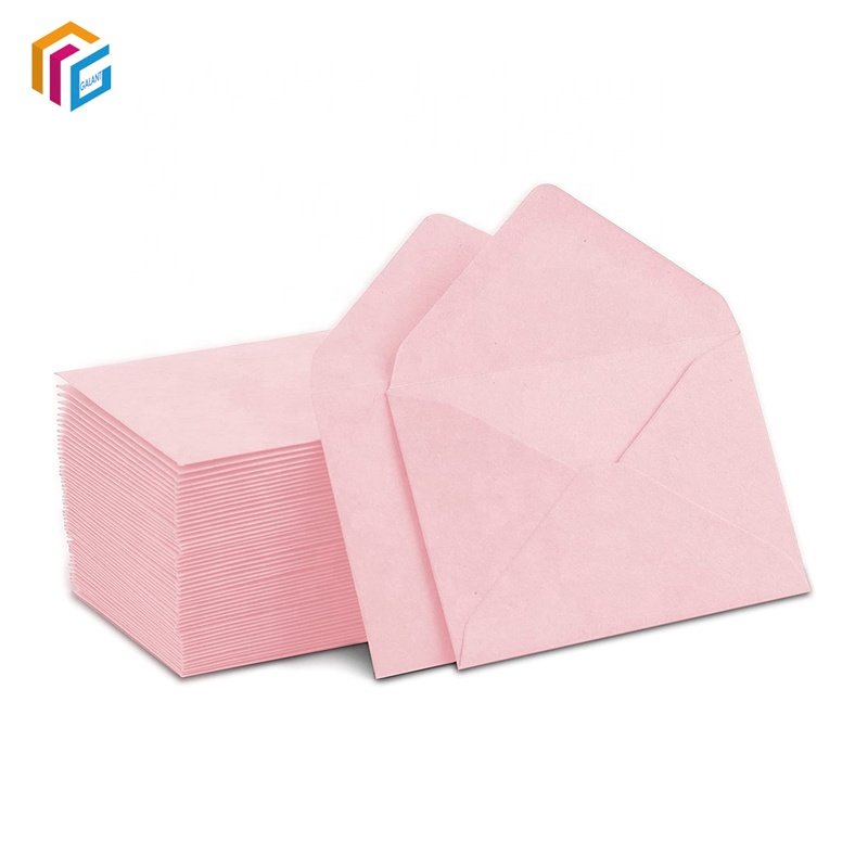 Wholesale Custom Logo Gold Foil Envelope Thank You Packaging Wedding Glitter Paper Envelope
