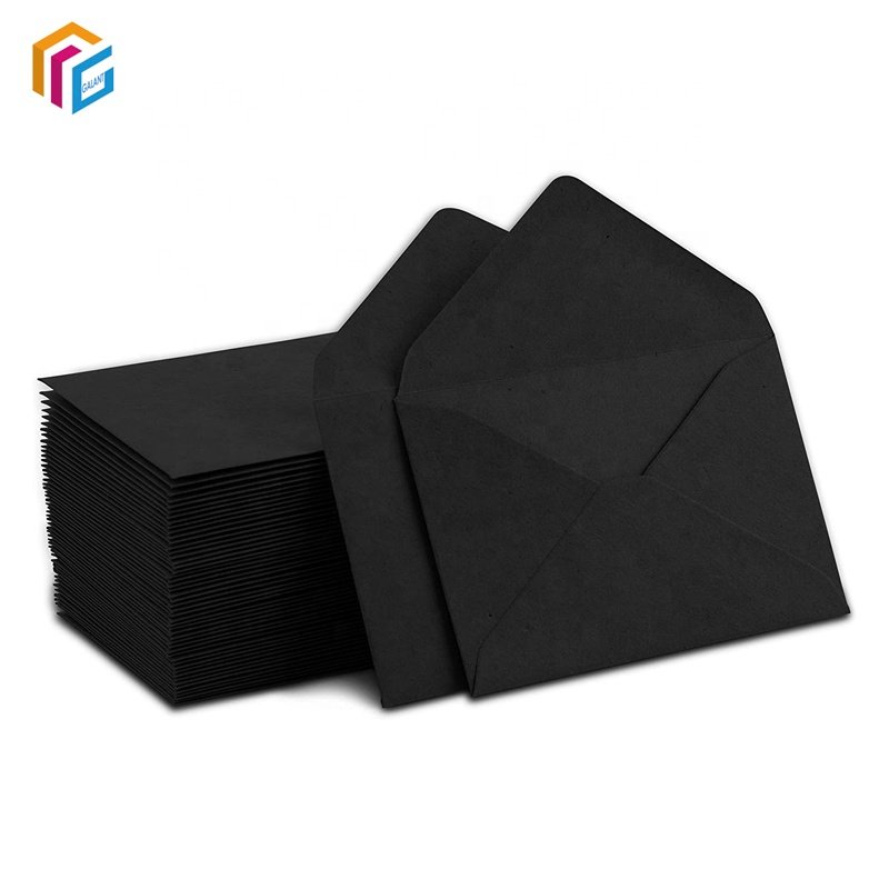 Wholesale Custom Logo Gold Foil Envelope Thank You Packaging Wedding Glitter Paper Envelope
