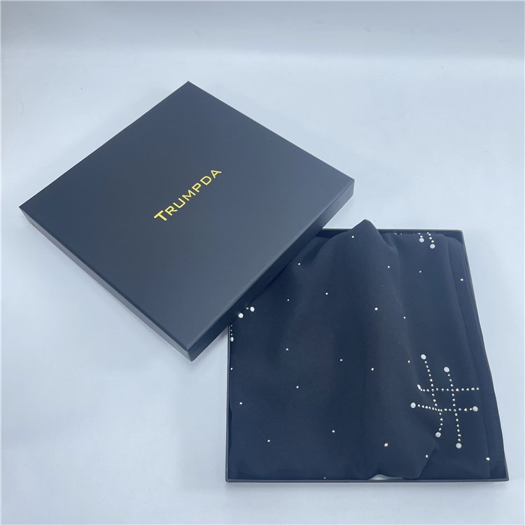 Luxurious Aterrimus Muslim Headscarf Packaging Recyclable Paperboard Box Lid Paper Package Lid And Base Box Machine Manufacturer