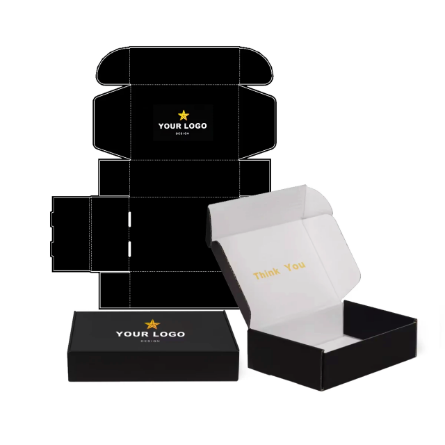 Customized corrugated cosmetics skincare products gift paper boxes wholesale shipping transportation packaging paper boxes