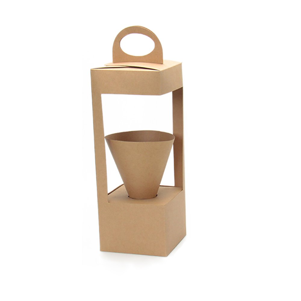 manufacture custom hot selling small kraft paper cheap packaging gift box for flowers bouquet arrangement with logo