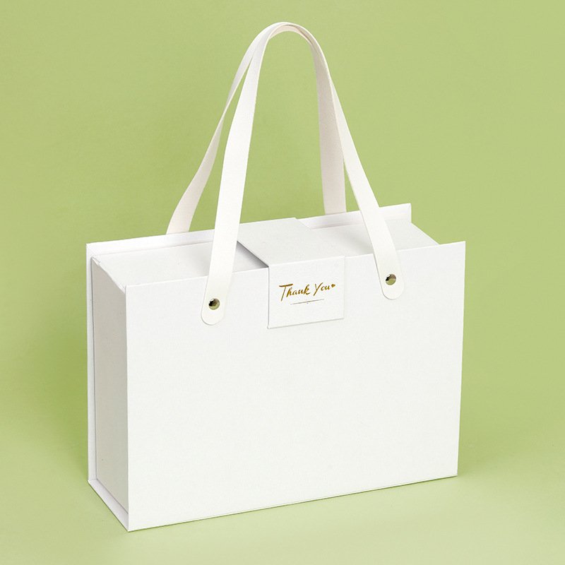 White pink guest favour gift boxes magnetic foldable thank you paper box packaging for wedding gift box