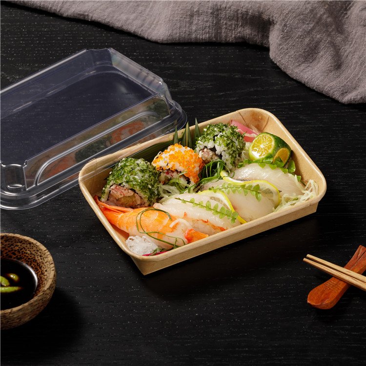 Wholesale Eco-Friendly Disposable Paper Boxes High Quality Paper Sushi box for Food Packaging
