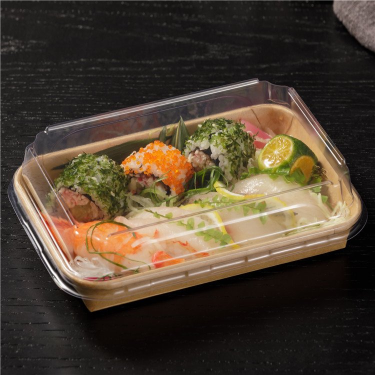 Wholesale Eco-Friendly Disposable Paper Boxes High Quality Paper Sushi box for Food Packaging