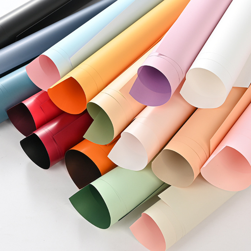 Gift Specific Packaging Solid Color Waterproof Wrapping Paper Fashion Bouquet Thickening High-quality Packaging Paper 56x56cm