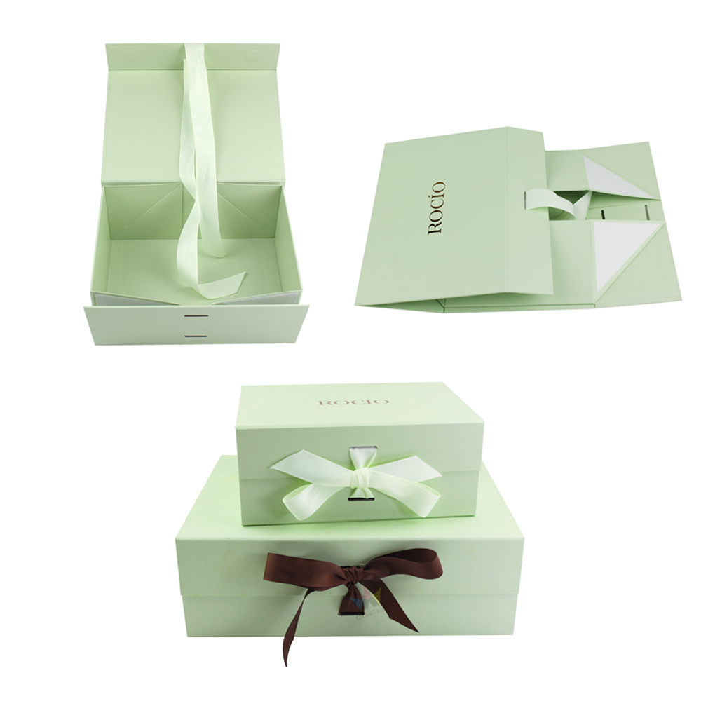 luxury folding gift box classic black large magnetic packaging paper carton boxes 21x12x5 reusable collapsible folding crate box