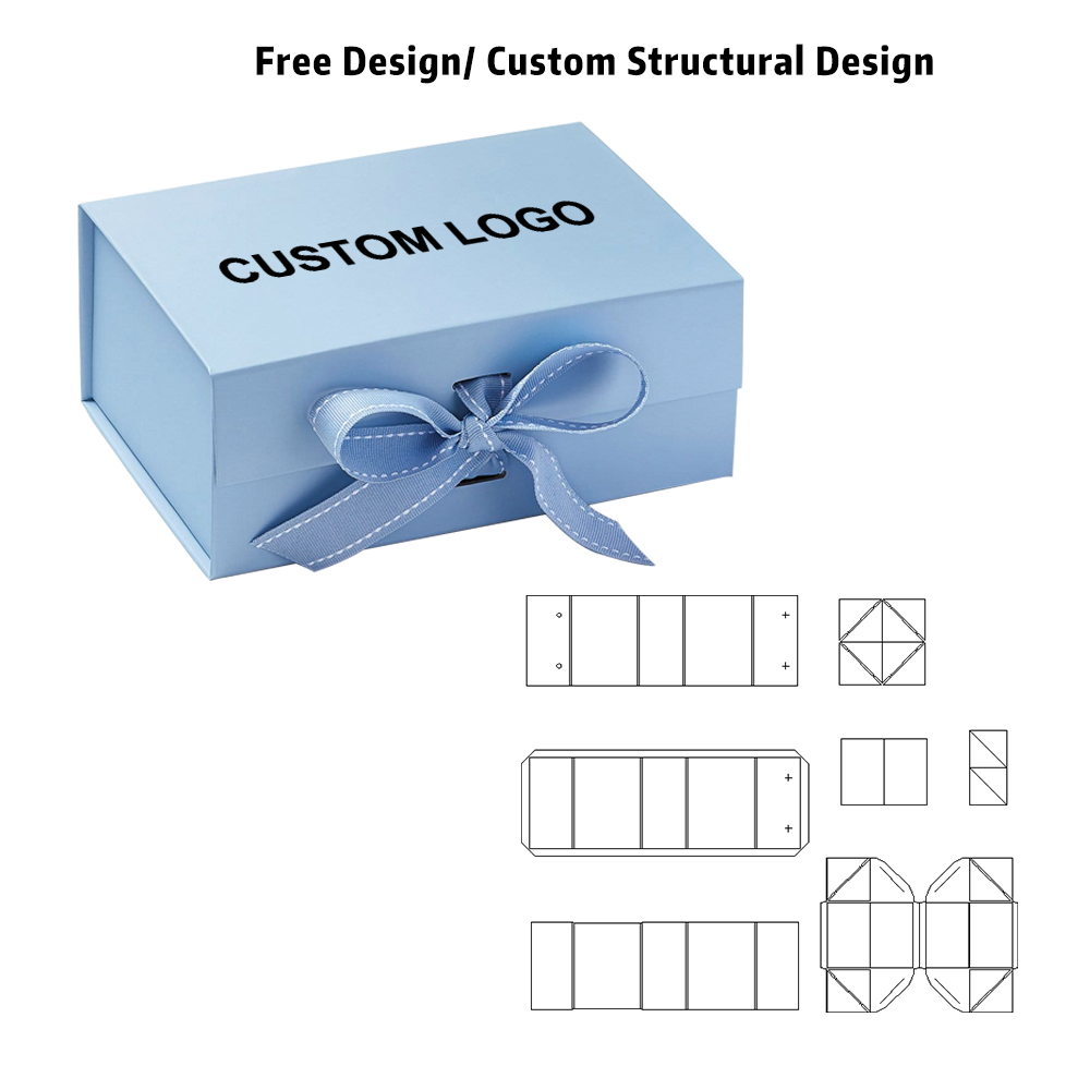 luxury folding gift box classic black large magnetic packaging paper carton boxes 21x12x5 reusable collapsible folding crate box