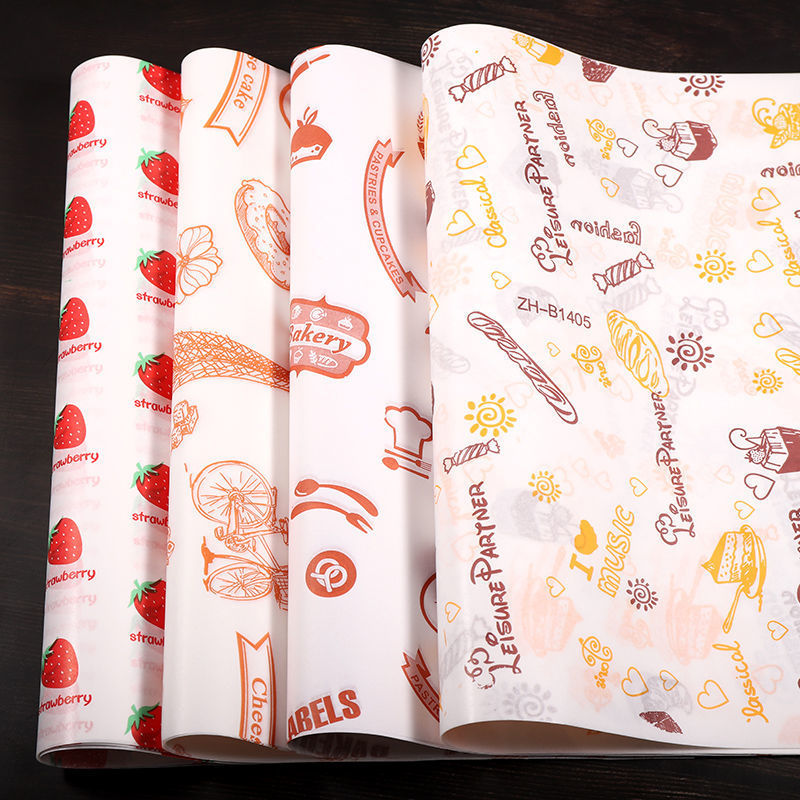 Hamburger Packaging Paper Printing Wrapping Paper Sandwich Greaseproof Food Grade Paper