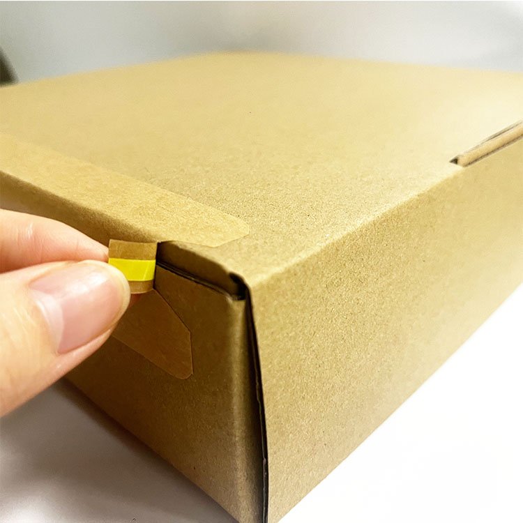 With easy tear strip Self adhesive kraft paper sealing tape custom