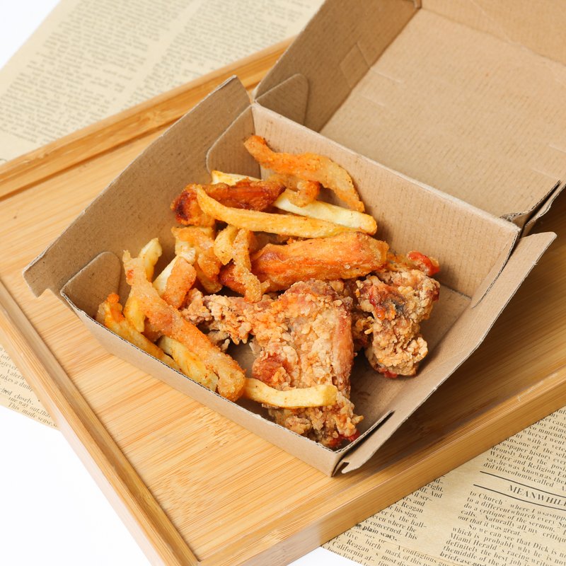 High Quality Customized Disposable Printed Paper Boxes Matt Glossy Lamination Foil Food Salad Packaging Made Cardboard