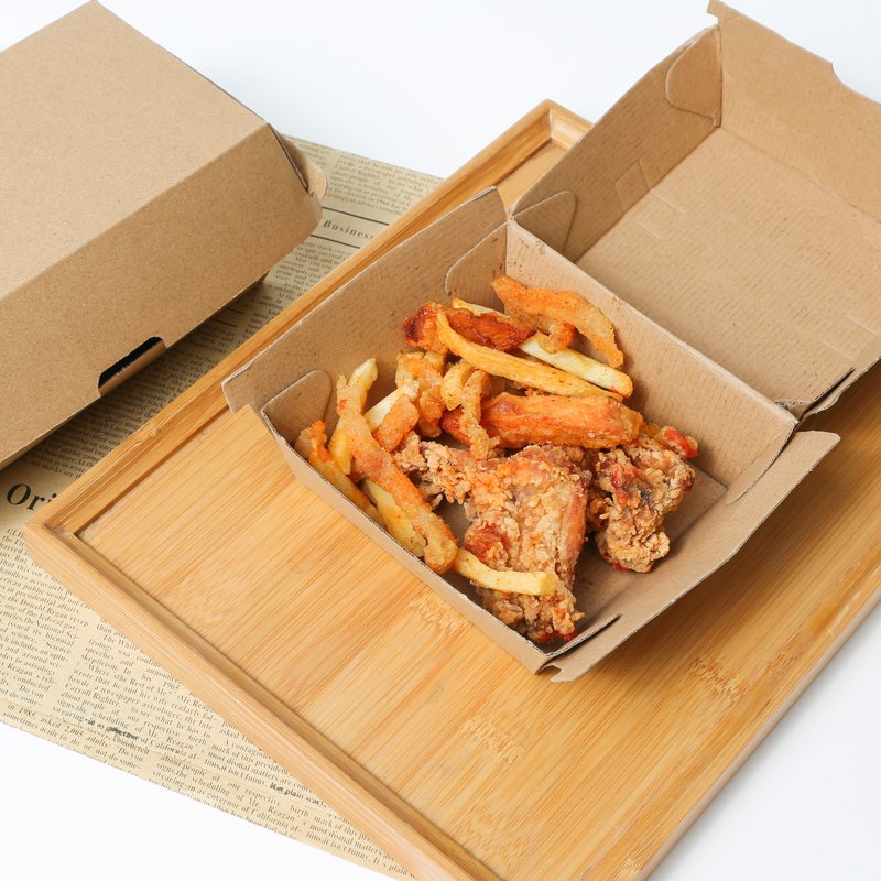 High Quality Customized Disposable Printed Paper Boxes Matt Glossy Lamination Foil Food Salad Packaging Made Cardboard