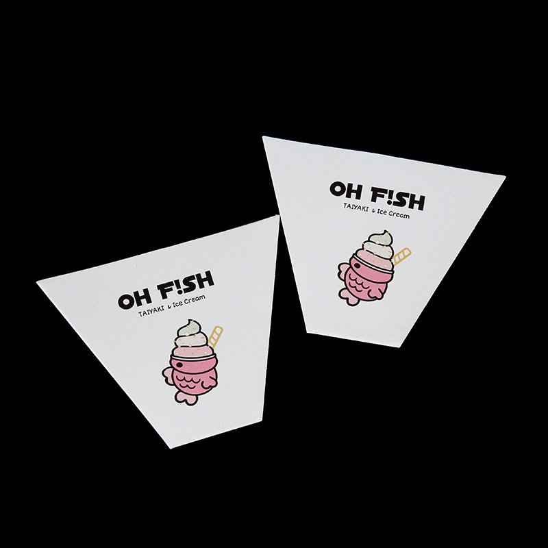 Soporte De Papel De Helado Customized Logo Drip Free Popsicle Paper Tray Rectangle Anti-drip Ice cream Paper Box Holder