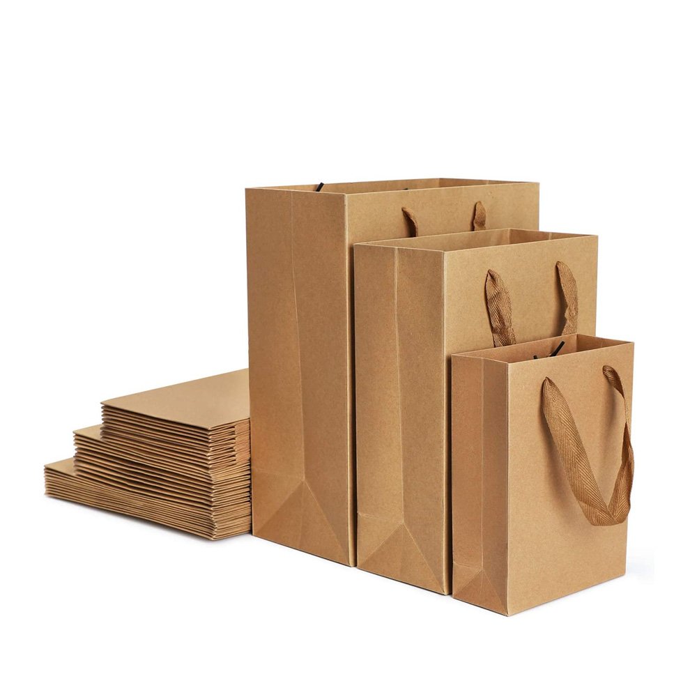 Recyclable kraft brown paper top-ranking product wholesale custom logo eco friendly brown fast food take away kraft paper bag