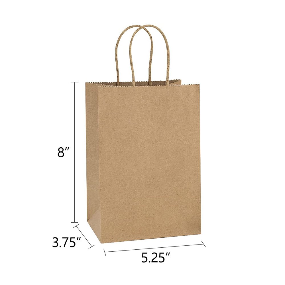 Recyclable kraft brown paper top-ranking product wholesale custom logo eco friendly brown fast food take away kraft paper bag