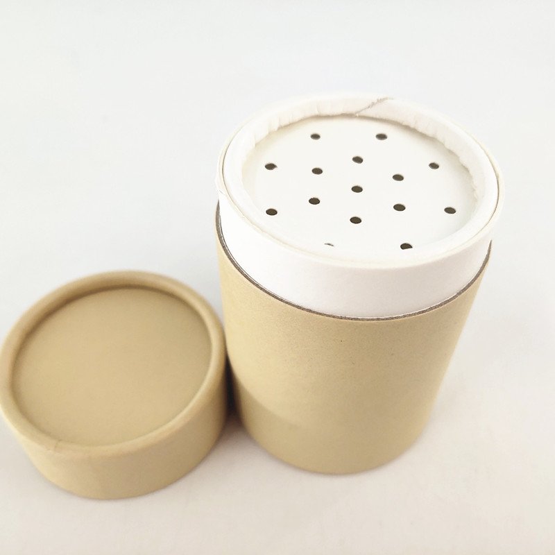 Biodegradable Cardboard Container Jars With Sifters Shaker Paper Tube For Cosmetic Loose Powder Dry Hair Shampoo Powder