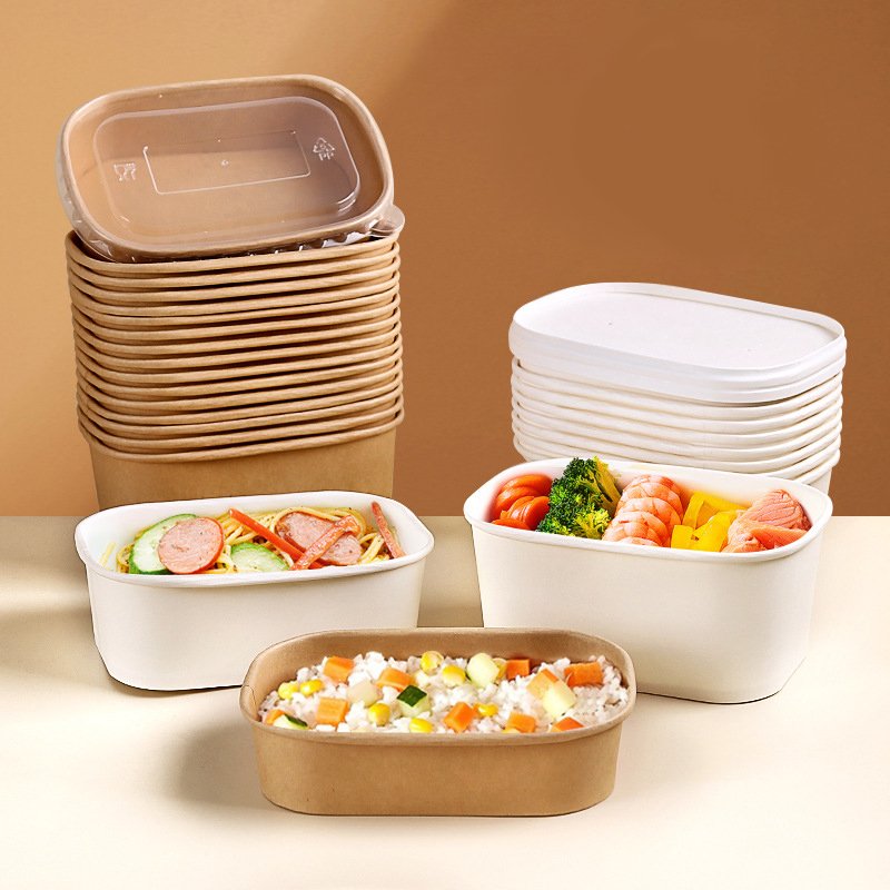 eco friendly packaging food box takeaway custom disposable paper fast food box paper container paper bowl