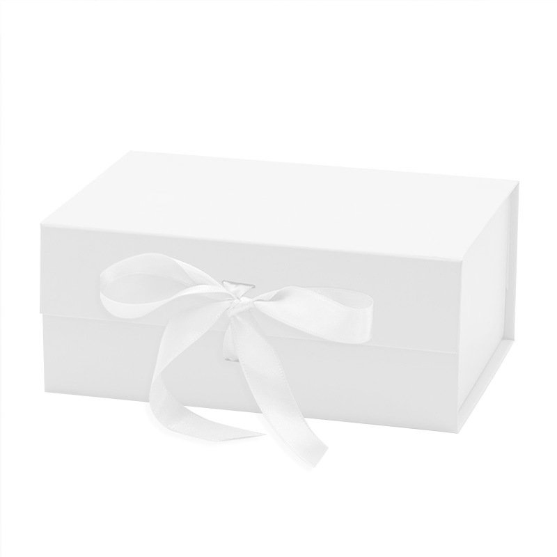 Customization Luxury Magnetic Folding Storage Paper Packaging Gift Box With Ribbon Closure
