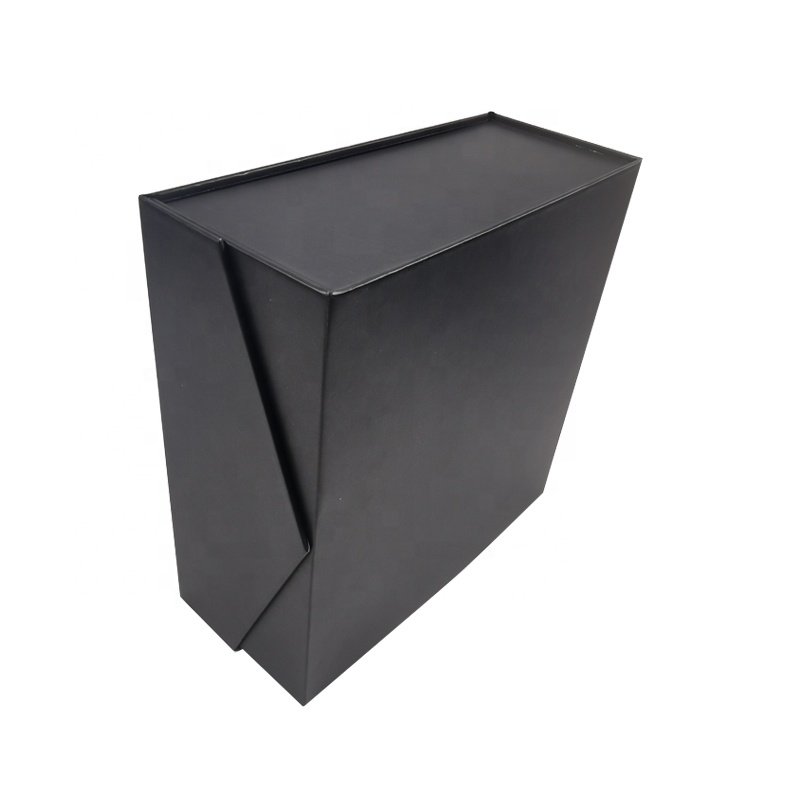 Wholesale large black custom logo paper box cardboard packaging box luxury magnetic paper gift box with magnet