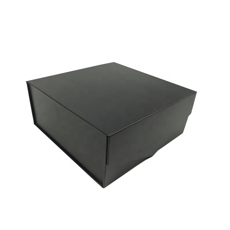 Wholesale large black custom logo paper box cardboard packaging box luxury magnetic paper gift box with magnet