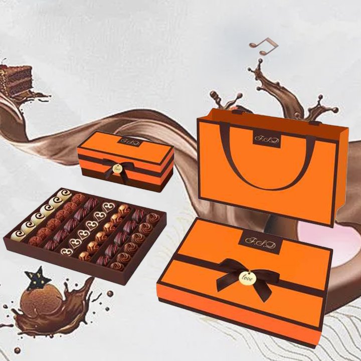 2024 valentine custom size color food grade cardboard chocolate boxes paper packing box for candy cookies sweets gift
