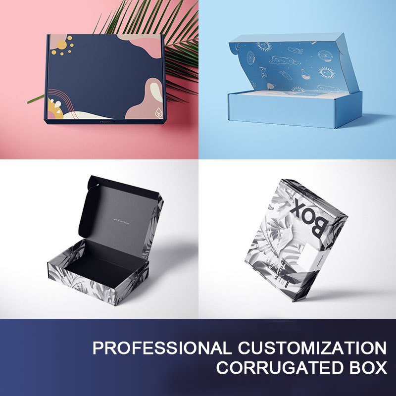 Colorful Wholesale Cardboard Carton Custom Logo Packaging Paper box for Dress Clothes Mailing Shipping Box