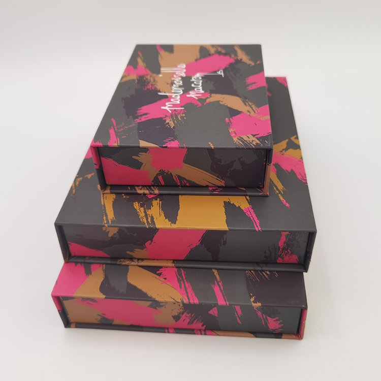 Custom Colored Disposable Macaron Paper Box Durable Degrade for Gift Packaging Stamping Embossing Laminating Printing Handling