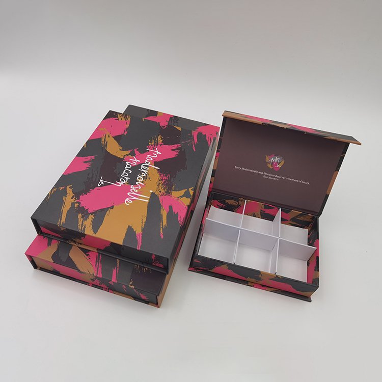 Custom Colored Disposable Macaron Paper Box Durable Degrade for Gift Packaging Stamping Embossing Laminating Printing Handling