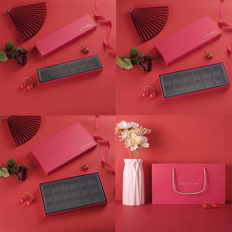 Ramadan Dates Luxury Geometric Packaging Chocolate Boxes Custom Rigid Boxes with Double Doors Paperboard praline paper boxes