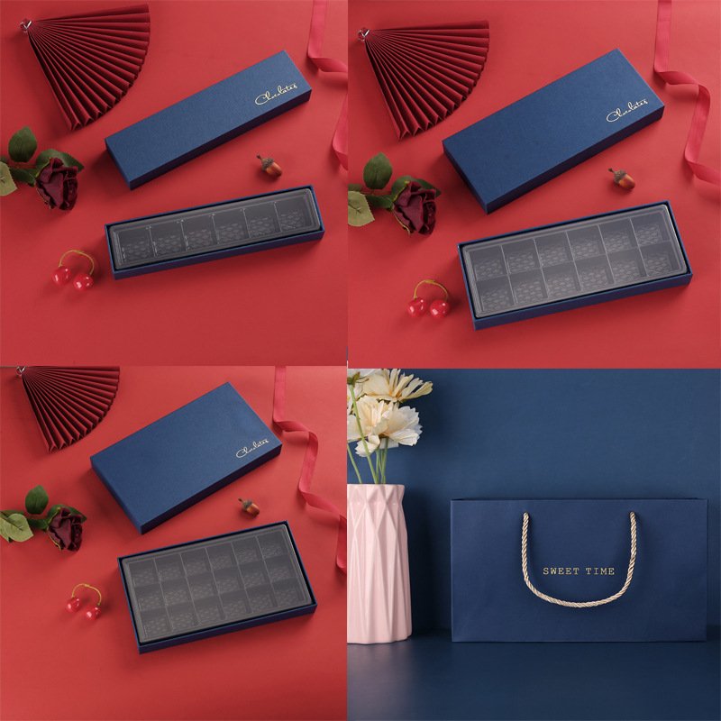 Ramadan Dates Luxury Geometric Packaging Chocolate Boxes Custom Rigid Boxes with Double Doors Paperboard praline paper boxes