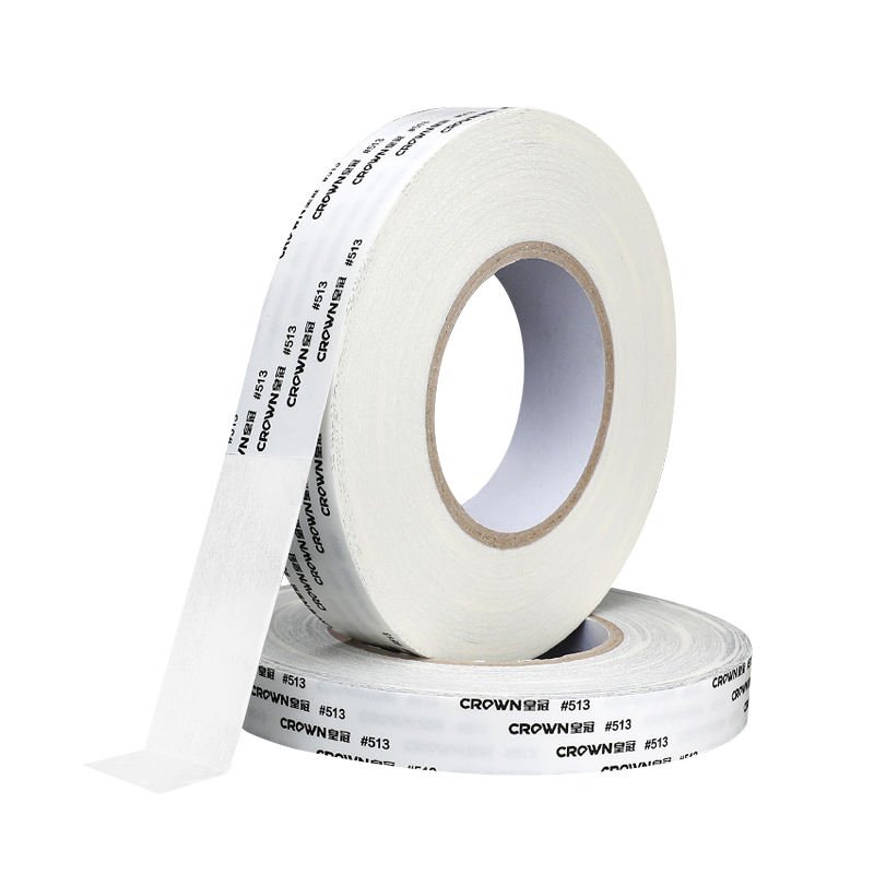 custom clear transparent strong double sided Tissue Non-woven Fabric cloth adhesive acrylic paper tape roll heavy duty