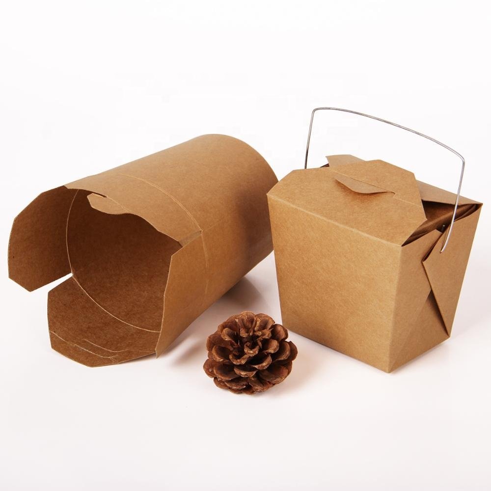 Customized take away doner kebab chips take out lunch food noodle container packaging noodle box