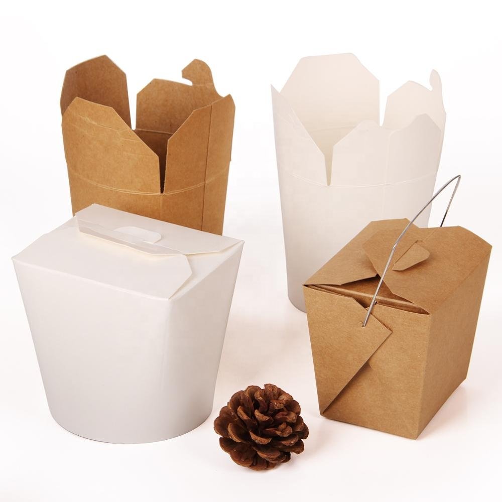 Customized take away doner kebab chips take out lunch food noodle container packaging noodle box