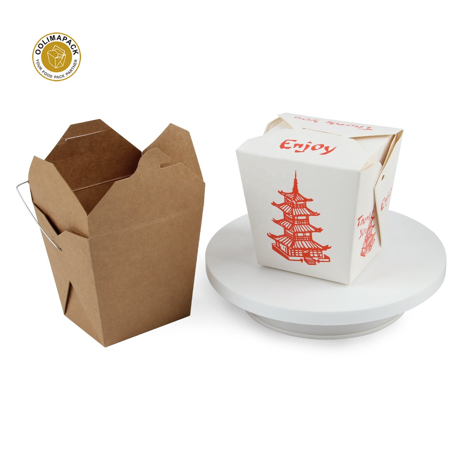 Customized take away doner kebab chips take out lunch food noodle container packaging noodle box