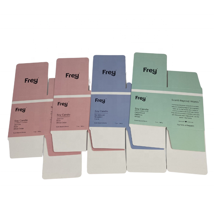 Eco-friendly Custom Wholesale Packaging Soy Scented Gift Candle Packaging Paper Boxes Custom Paper Boxes for Soy Candle
