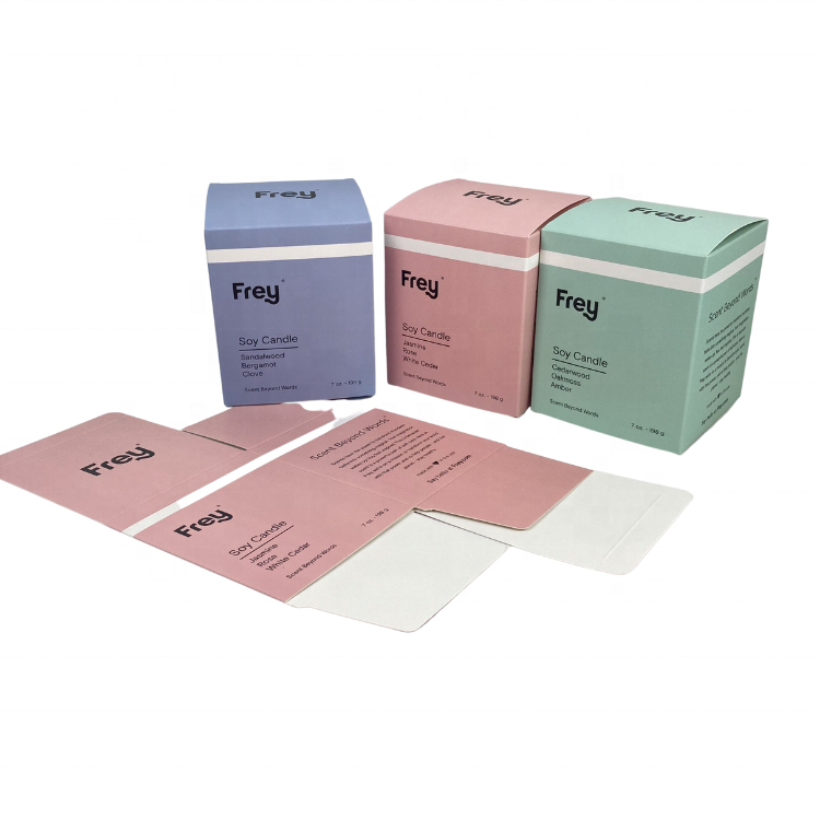 Eco-friendly Custom Wholesale Packaging Soy Scented Gift Candle Packaging Paper Boxes Custom Paper Boxes for Soy Candle