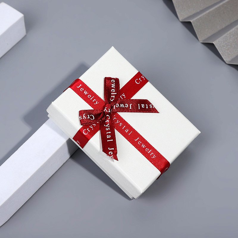Colorful premium bow jewelry box, ring jewelry paper box with sky and earth cover, customized all kinds of box packaging