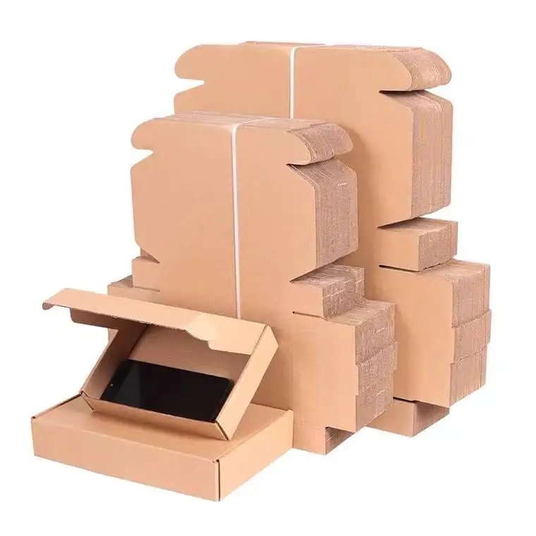 Factory Custom Logo Printed Hard Foldable Corrugated Packaging Box Gift Shoes Clothing Shipping Paper Packaging Boxes