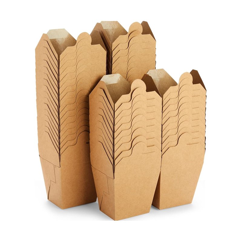 Disposable Foam Fries Black White Food Takeaway Custom Logo Packaging Kraft Paper Lunch Burger Boxes For Meal