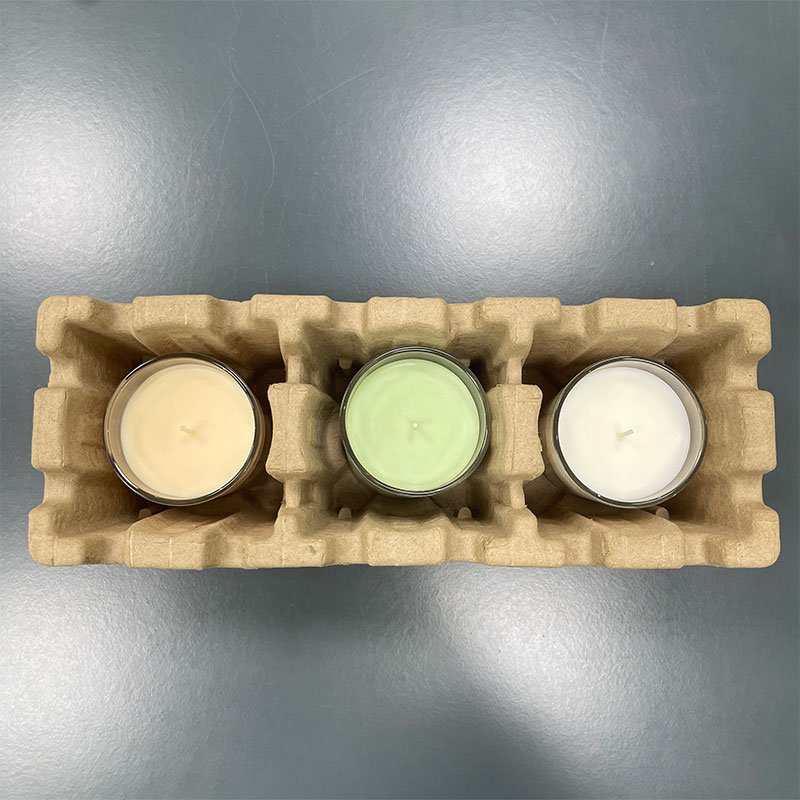 high quality Biodegradable Compostable Recycled paper Candle Pulp Tray