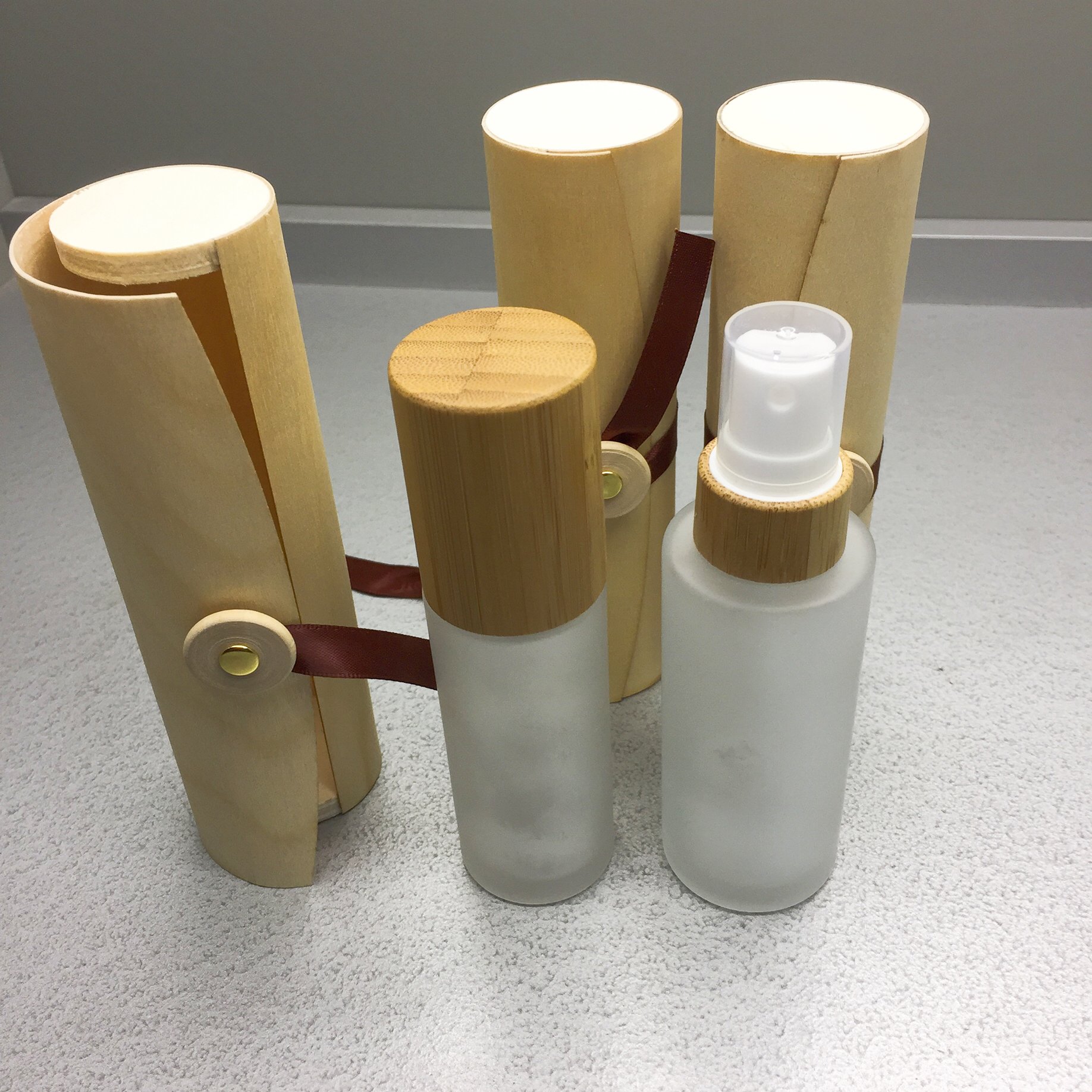 eco friendly cosmetic wooden box container packaging boxes for glass bottle