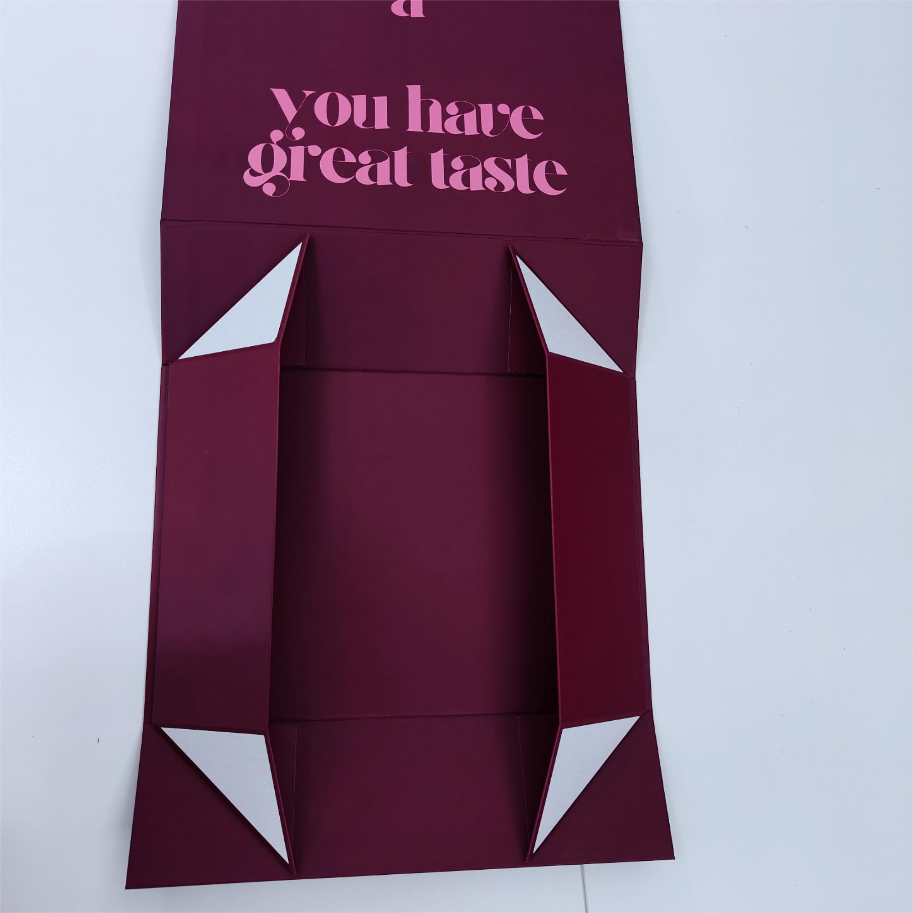 Big Logo Folding Collapsible Cardboard Baby Black Luxury Gift Packaging Rigid Magnetic Paper Boxes with Lid for Small Business