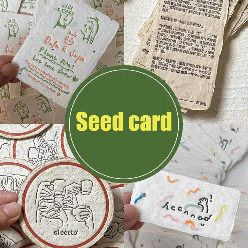 Factory Custom Eco protection Seed Plantable Paper For Business Cards Packaging Cards Gift cards Postcards